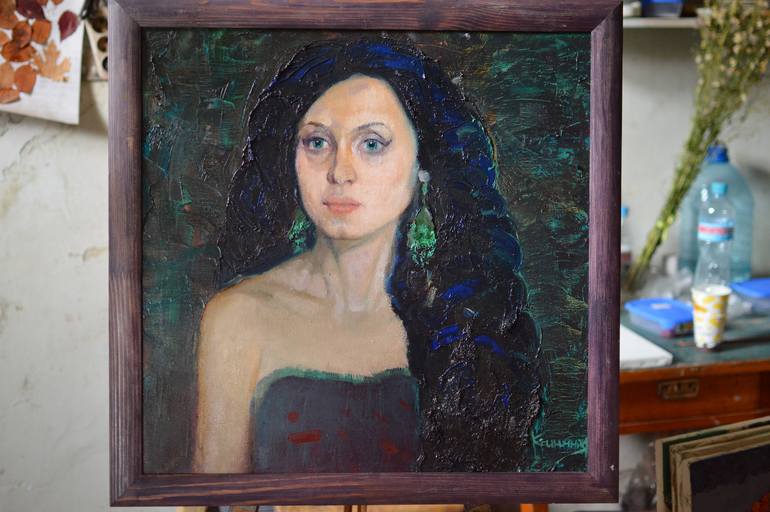 Original Portraiture Portrait Painting by Oksana Krinichna