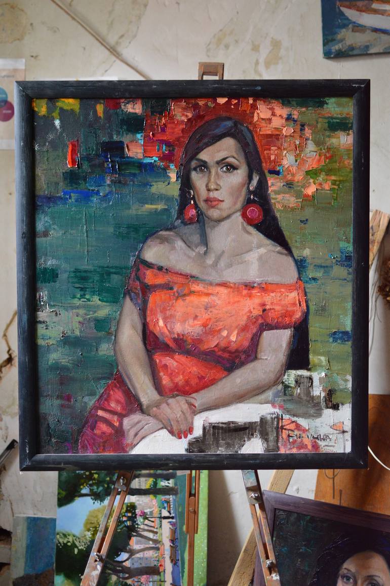 Original Portraiture Portrait Painting by Oksana Krinichna