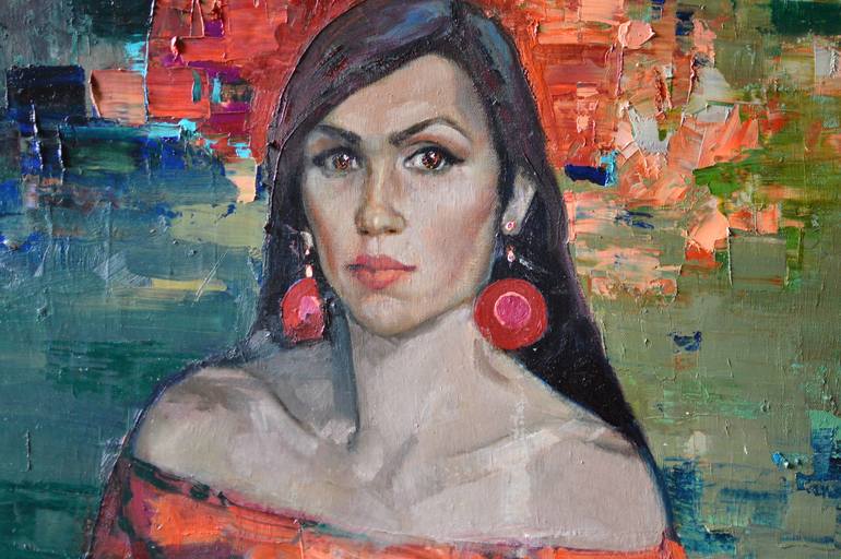 Original Portraiture Portrait Painting by Oksana Krinichna