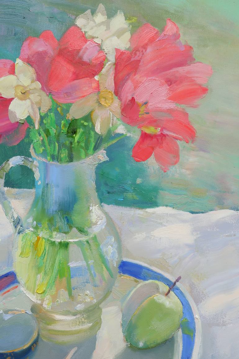 Original Expressionism Still Life Painting by Oksana Krinichna