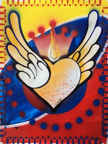 Flying Heart – YBR | Painting on Paper 15x20in | thumb