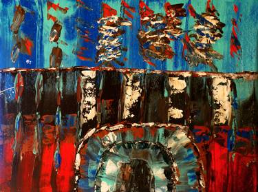 Original Abstract Architecture Paintings by Lenny Taylor