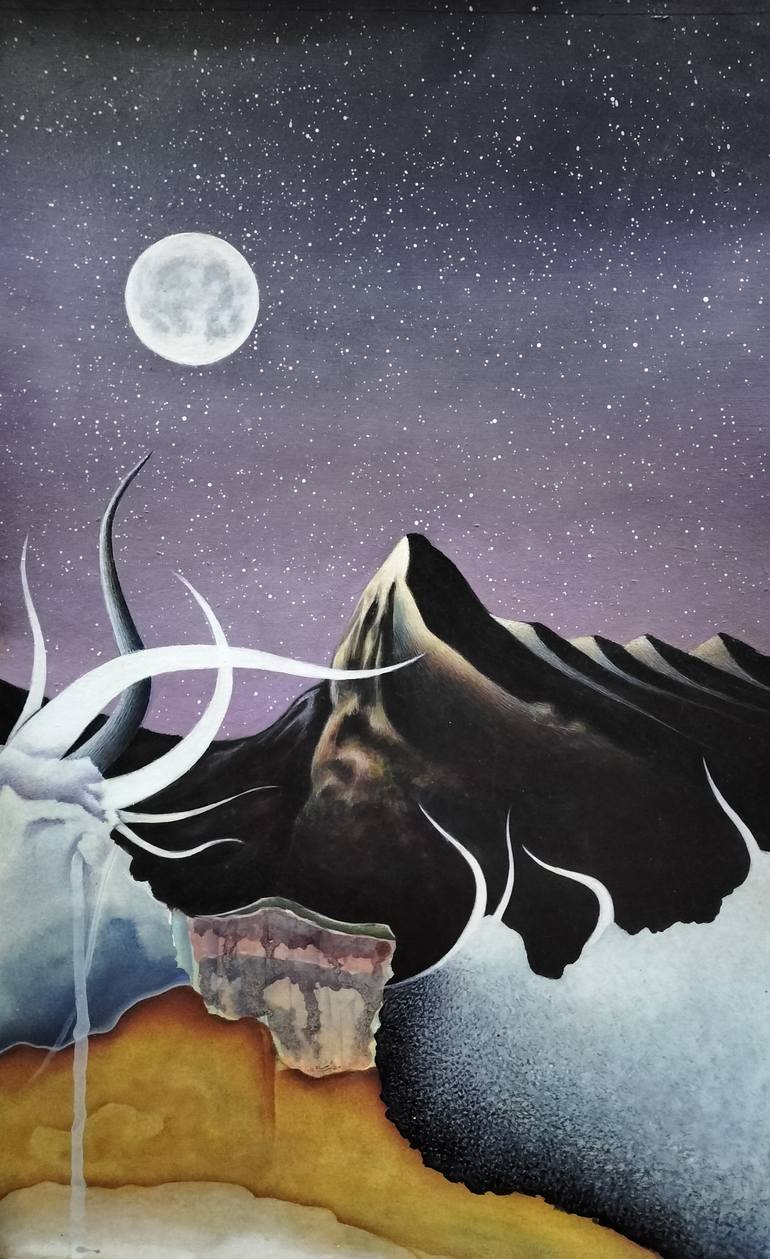 Original Surrealism Classical mythology Painting by Mutaib Shah