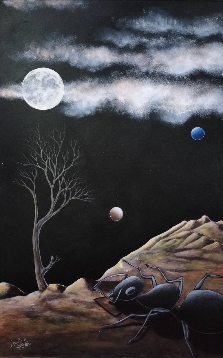 Original Surrealism Classical mythology Painting by Mutaib Shah