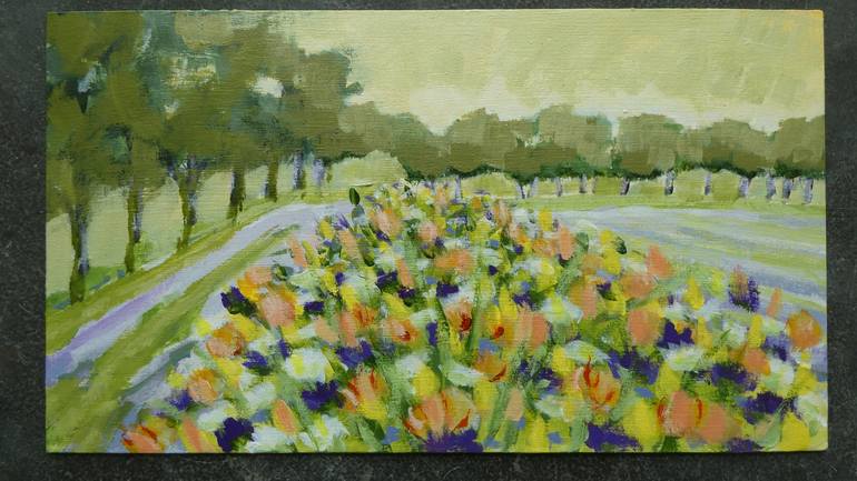 Original Impressionism Floral Painting by Anneke Zwager