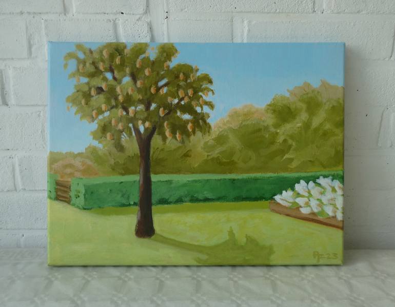 Original Impressionism Garden Painting by Anneke Zwager