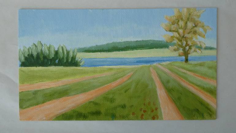 Original Minimalism Landscape Painting by Anneke Zwager