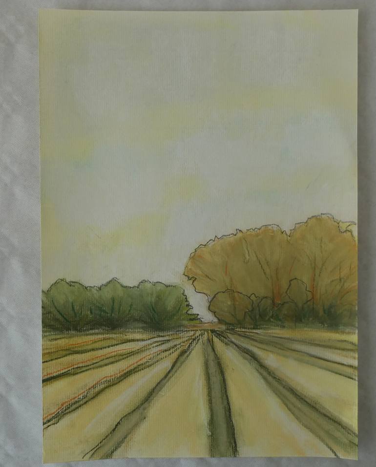 Original Expressionism Landscape Drawing by Anneke Zwager