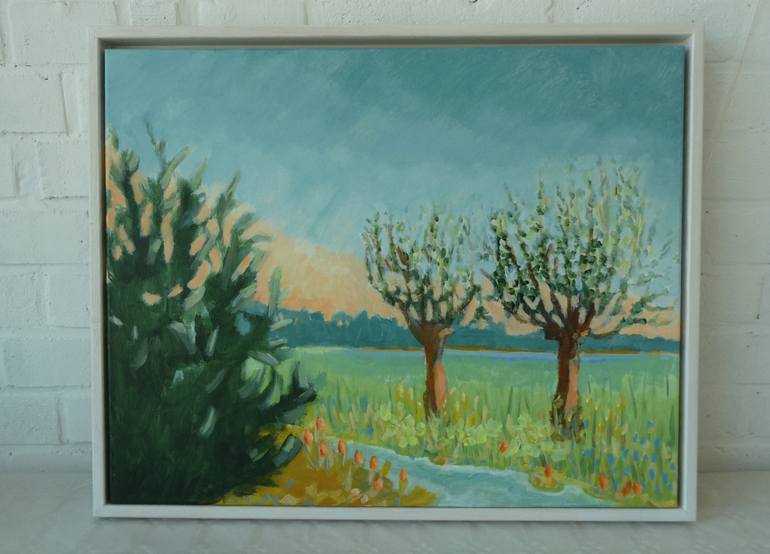 Original Impressionism Landscape Painting by Anneke Zwager