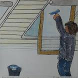 Cleaning windows by Anneke Zwager