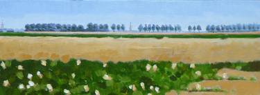 Fields in the polder - oil on block - thumb