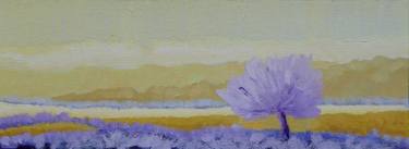 Yellow landscape - oil on block painting thumb