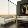 Evanescence #2 by Jürgen Novotny in a living room (CGI; frame and passepartout not included)