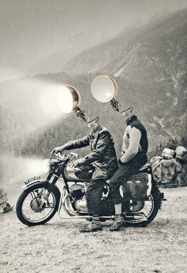 Original Motorbike Collage by Jürgen Novotny