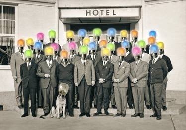 Original Conceptual People Collage by Jürgen Novotny