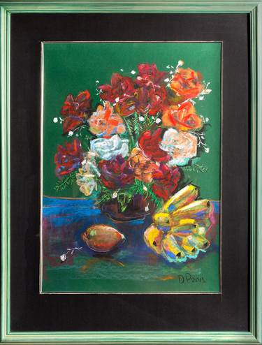 Original Impressionism Floral Drawings by Daina Palma