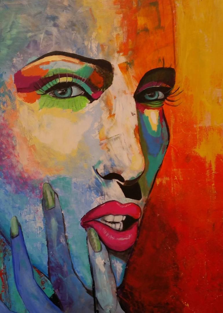 Miami Woman Painting by Lola Kerecki | Saatchi Art