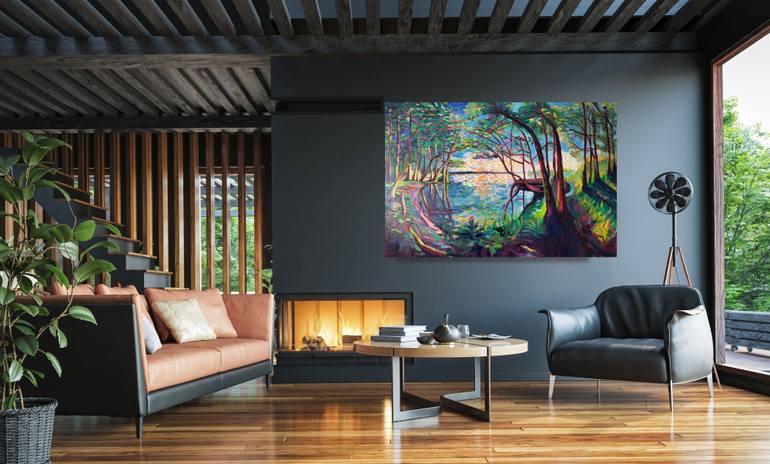Original Impressionism Landscape Painting by Jennie Smallenbroek
