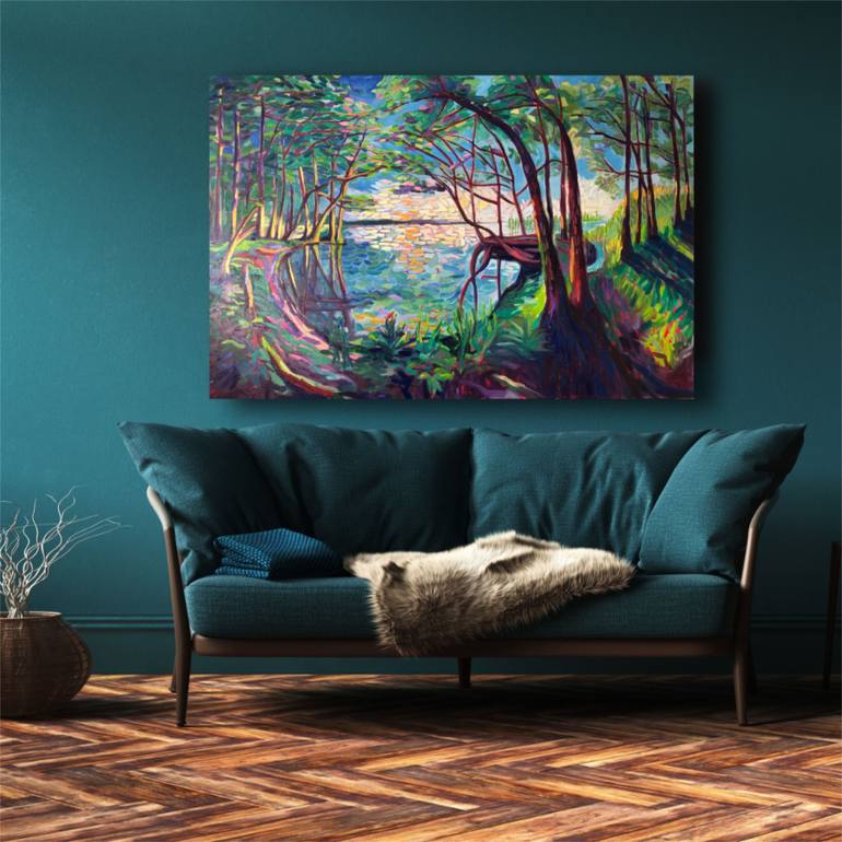 Original Impressionism Landscape Painting by Jennie Smallenbroek