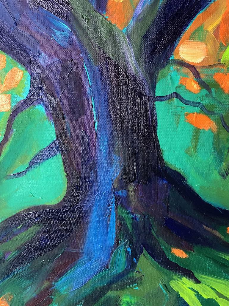 Original Impressionism Tree Painting by Jennie Smallenbroek