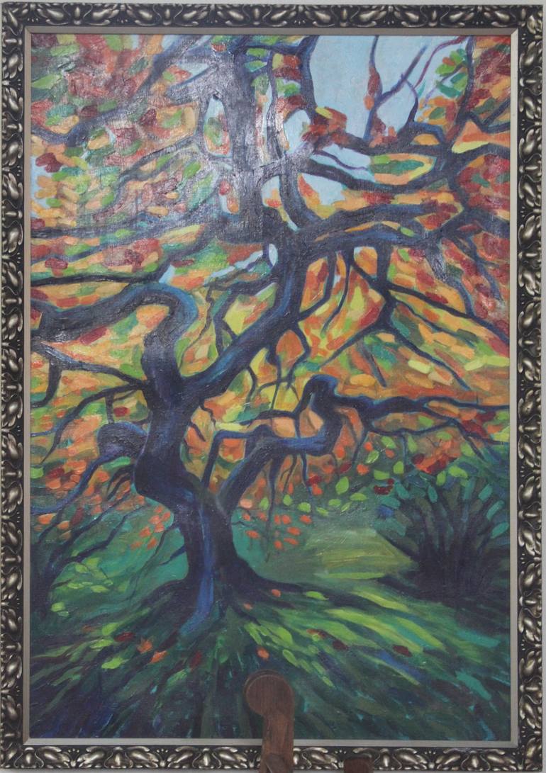 Original Impressionism Tree Painting by Jennie Smallenbroek