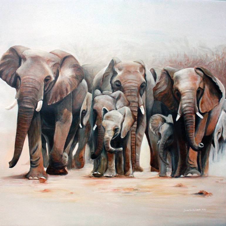 Elephants Print