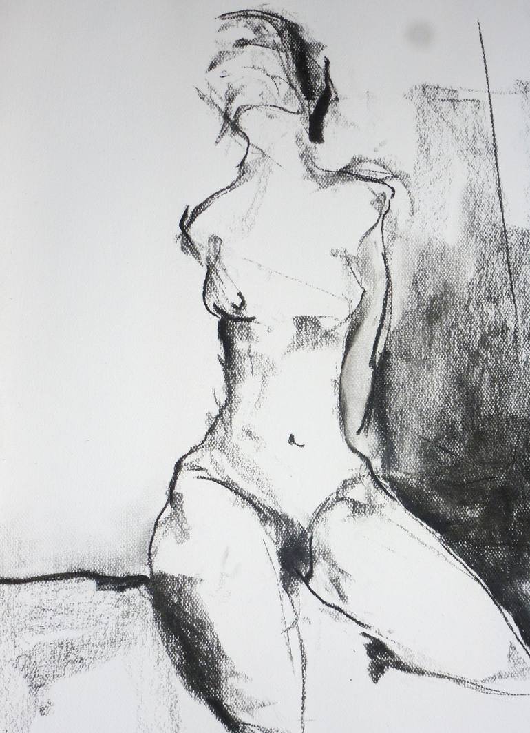 No Name Nude Drawing by Stefan Falca | Saatchi Art