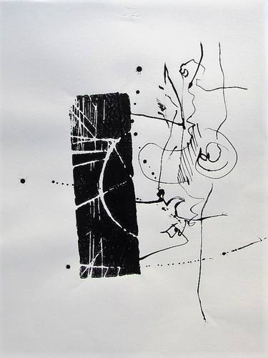 Original Abstract Expressionism Abstract Printmaking by Stefan Falca
