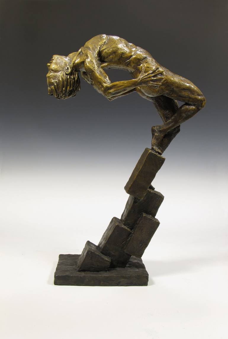 Original Figurative Men Sculpture by Daniel Borup