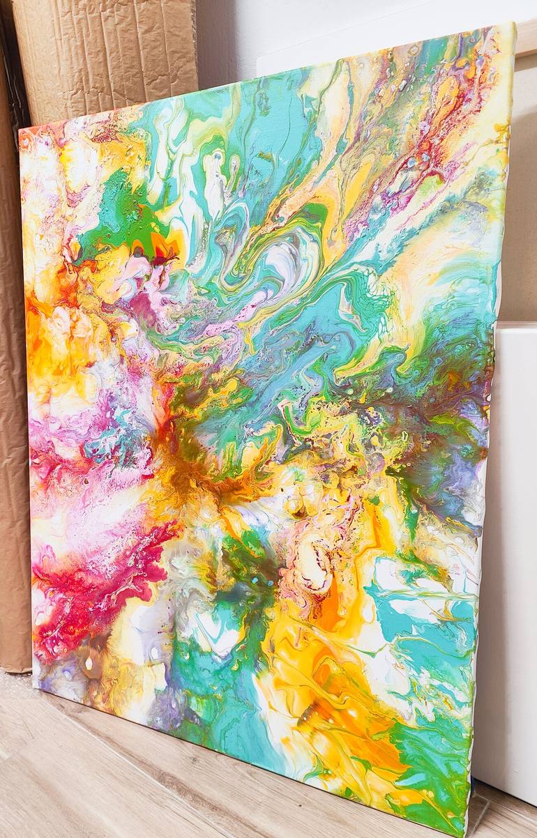 Original Abstract Expressionism Abstract Painting by Viet Ha Tran