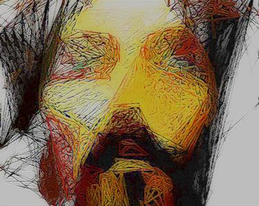 Original Abstract Expressionism Religious Drawings by Hugo Mass