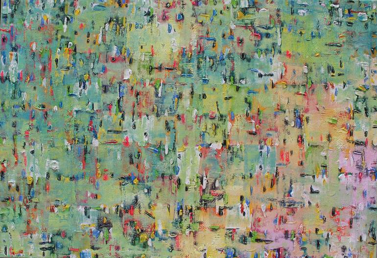 Tet flower market 16/2/2023 Painting by Bach Nguyen | Saatchi Art