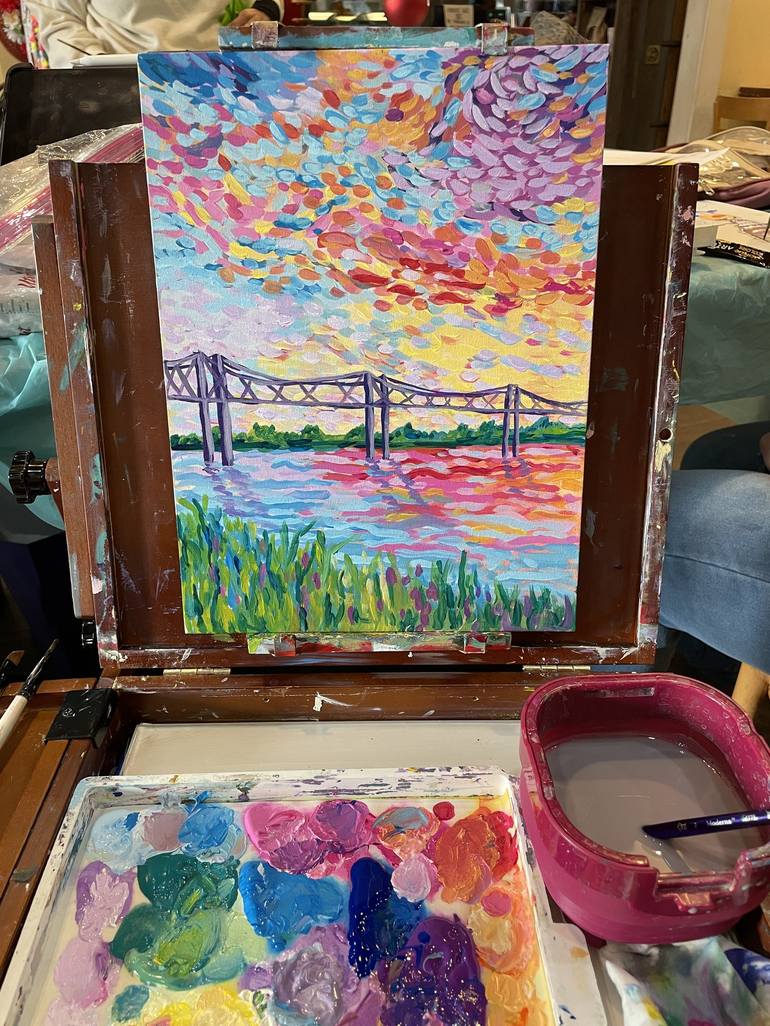 Original Abstract Landscape Painting by Carolyn Weir