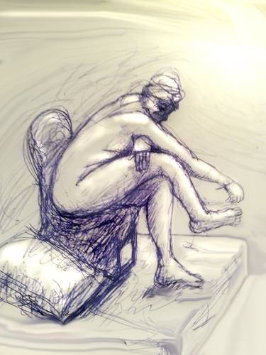 Original Nude Drawing by Scott Rigsby