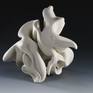 Abstract,Wheel thrown and altered porcelain,Fired to Cone 6,bare Porcelain , sanded.