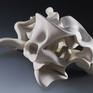 Abstract,Wheel thrown and altered porcelain,Fired to Cone 6,bare Porcelain , sanded.