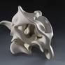 Abstract,Wheel thrown and altered porcelain,Fired to Cone 6,bare Porcelain , sanded.