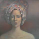 Girl with colorful clothes by Thengis Rioni