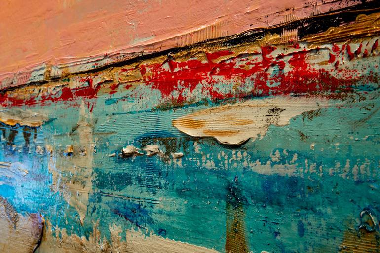 Original Seascape Abstract Painting by Marcus Jake