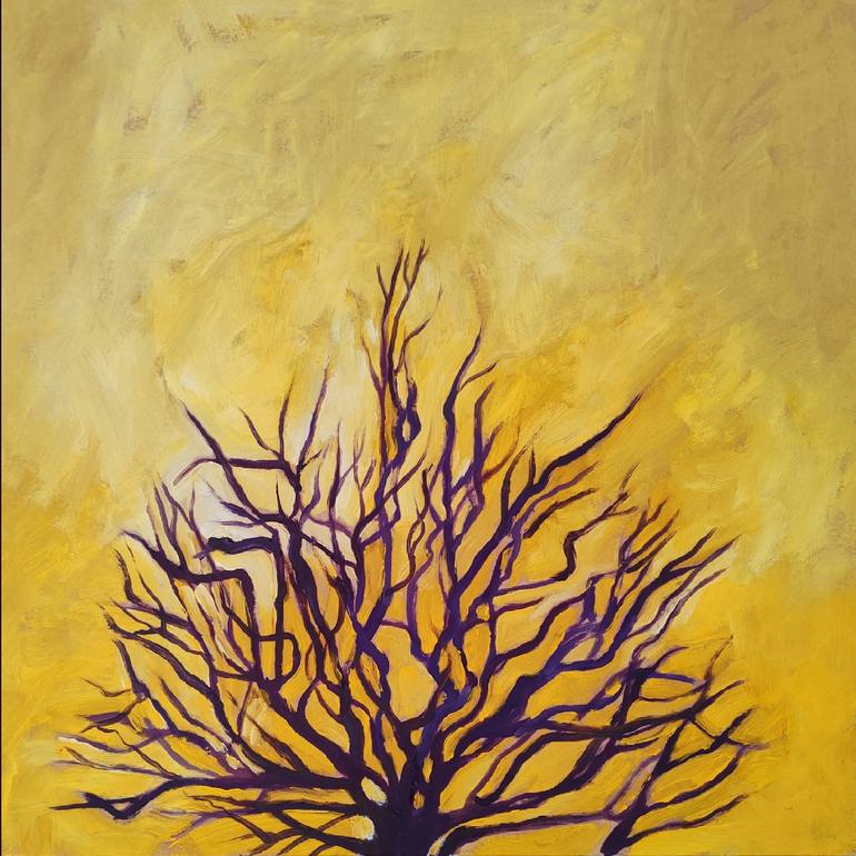 Original Tree Painting by Wedad Alamin