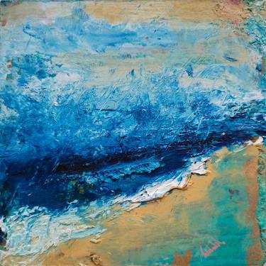 Original Abstract Seascape Paintings by Wedad Alamin