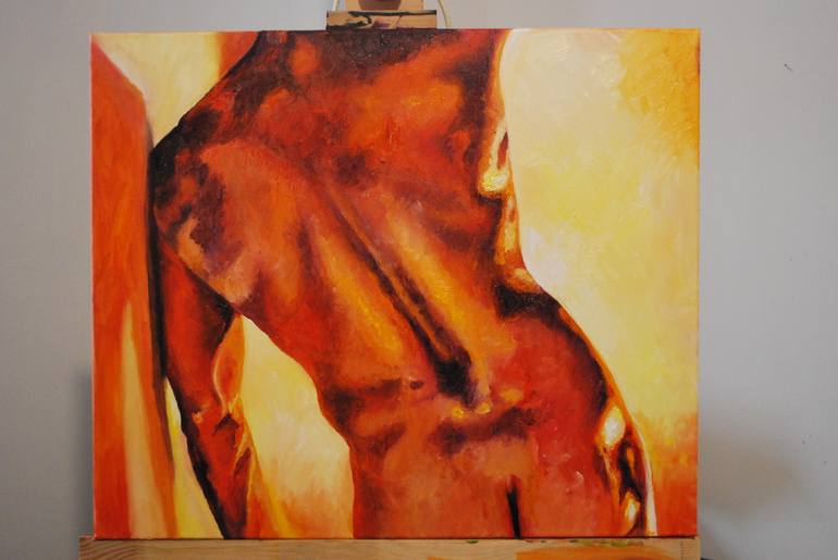 Original Abstract Expressionism Nude Painting by Wedad Alamin