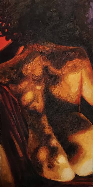 Original Figurative Erotic Paintings by Wedad Alamin