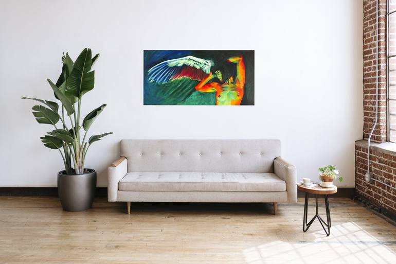 Original Figurative Erotic Painting by Wedad Alamin