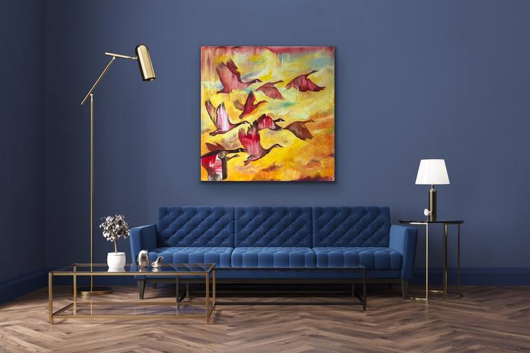 Original Abstract Nature Painting by Wedad Alamin