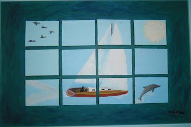 Print of Sailboat Paintings by Véronique Léveillé