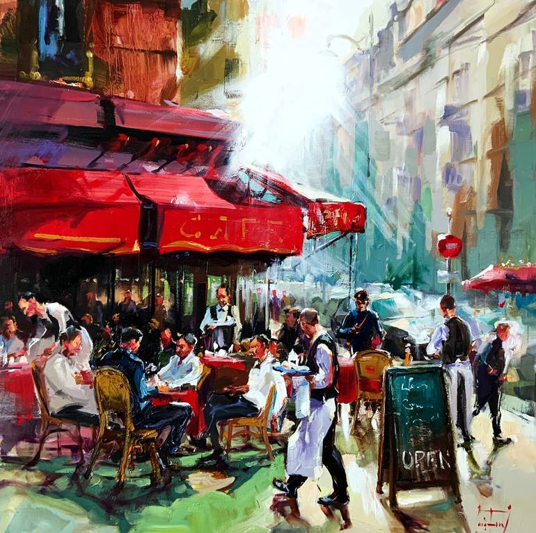 Authentic oil paintings by Frey buy