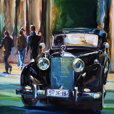 Original Figurative Car Paintings by Jurij Frey