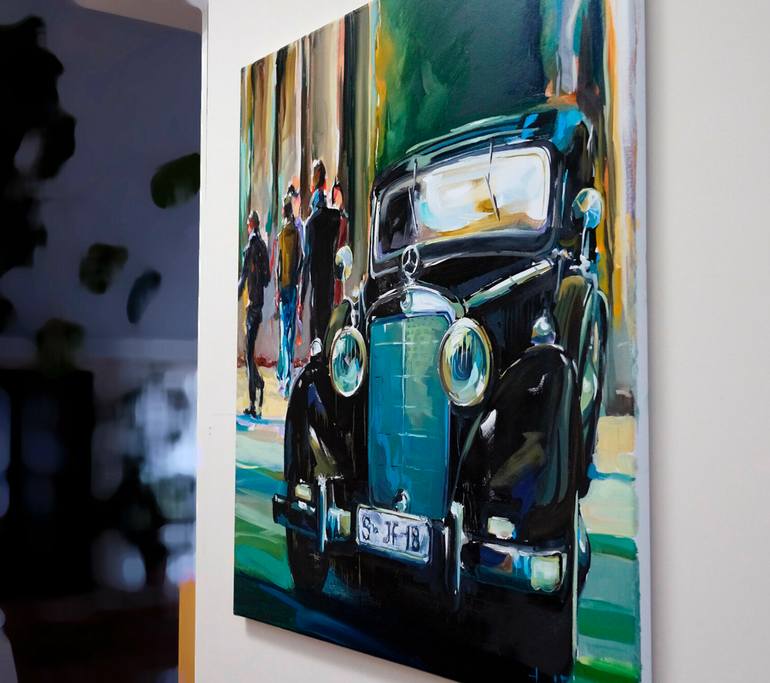 Original Figurative Car Painting by Jurij Frey