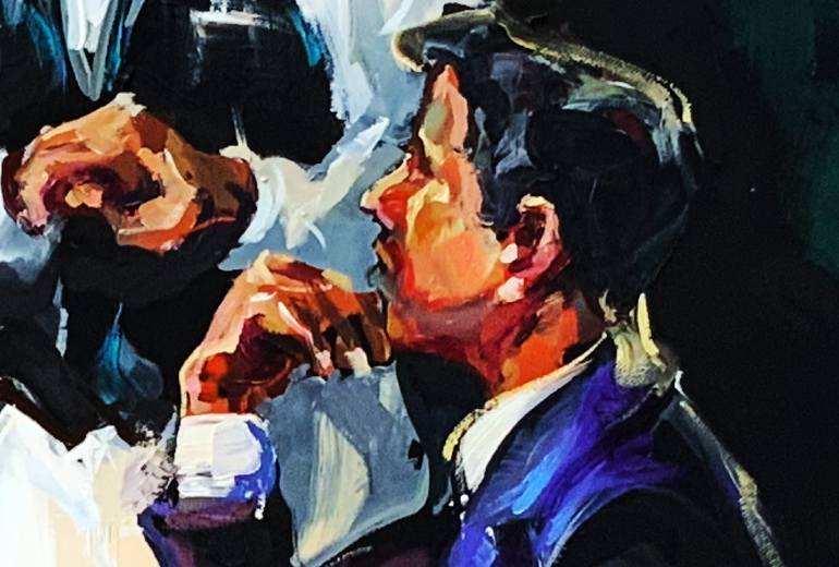 Original Expressionism People Painting by Jurij Frey